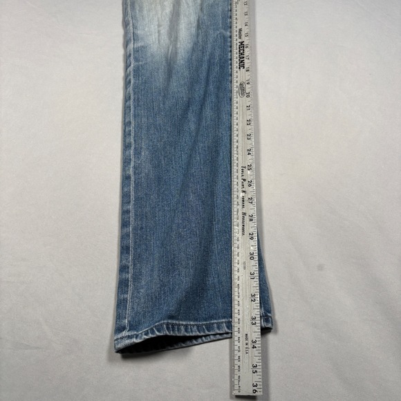 AG Adriano Goldschmied Jeans Mens 33R Light Blue The Matchbox Slim Straight 18Y - Picture 14 of 16